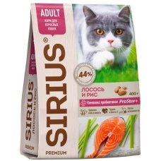 Sirius сухой корм для кошек Лосось и рис