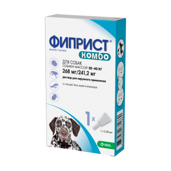 Фиприст Комбо (КРКА) для собак (20-40 кг), 1пип/уп.