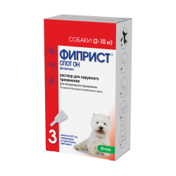Фиприст Спот-он для собак (2-10кг), 3 пип./уп.