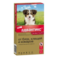 Адвантикс для собак от 10 до 25кг, пип. 2,5мл (4 пип/уп)
