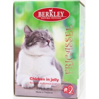 Беркли пауч для кошек № 2 Фрикасе паштет из курицы в желе, 6 шт по 85 г 