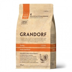 GRANDORF сухой корм для стерилизованных кошек, индейка