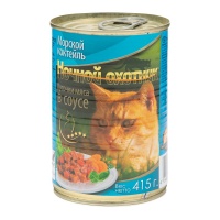 Ночной Охотник консервы для кошек кусочки в желе Морской коктейль