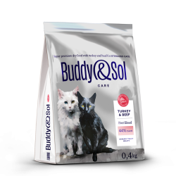 Buddy Sol сухой корм для стерилизованных кошек, индейка и говядина
