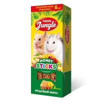 Happy Jungle Палочки для мелких грызунов микс 3 вкуса 6 шт