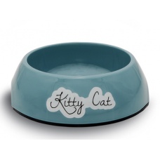 Миска Kitty меламин нескользящая голубая для кошек