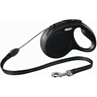 FLEXI New Classic S Cord 8 m Поводок-рулетка, трос, черный, до 12кг