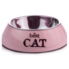 Миска Best Cat 2в1 бордовая для кошек