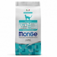 Monge Cat Monoprotein Sterilised Merluzzo корм для стерилизованных кошек с треской 1,5 кг
