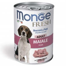 Monge Dog Fresh Chunks in Loaf консервы для собак мясной рулет свинина 400г