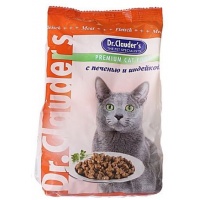 Dr. Cluader's cухой корм с ПЕЧЕНЬЮ И ИНДЕЙКОЙ для кошек, 15 кг