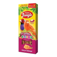 Happy Jungle Палочки для птиц мед и овощи для канареек и экзотов 3 шт