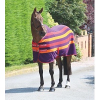 SHIRES TEMPEST Попона флисовая в полоску "Original Newmarket", фиолетовый-желтый-красный