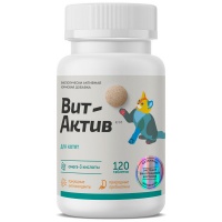 Вит-Актив К-М витамины для котят 120табл