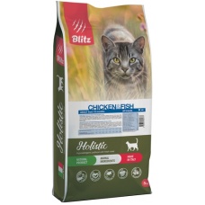 Blitz Holistic корм низкозерновой для кошек Курица/Рыба