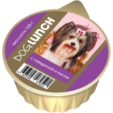 Dog Lunch консервы для собак крем-суфле Говядина с рисом
